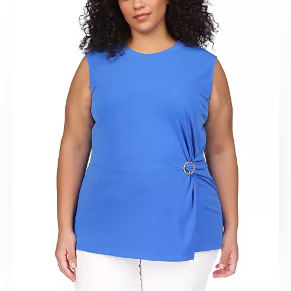 Michael Kors Plus Size Ring Twist Sleeveless Top